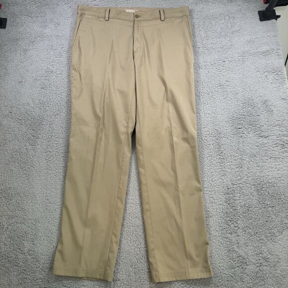 Nike Golf Pants Mens 36x32 Beige Dri-Fit Tour Performance Flat Front Stretch - Picture 1 of 11